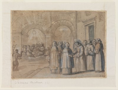 Incontro di San Francesco e Santa Chiara da Belisario Corenzio